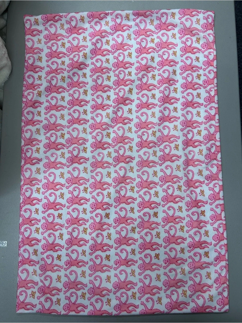 2 Roller Rabbit Pink Monkey with Banana Pillowcases Sham Pillow Covers Zip Up
